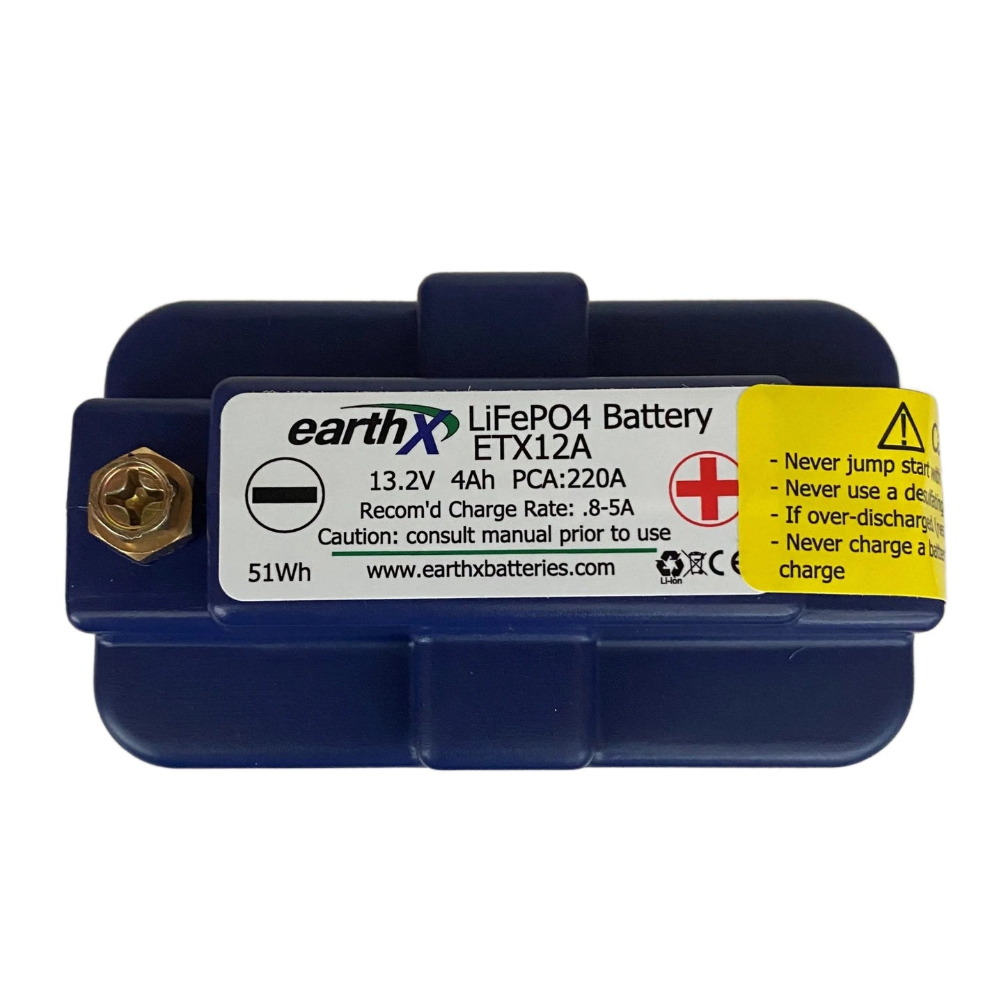 EarthX ETX12A Lithium Motorcycle and Powersports Battery