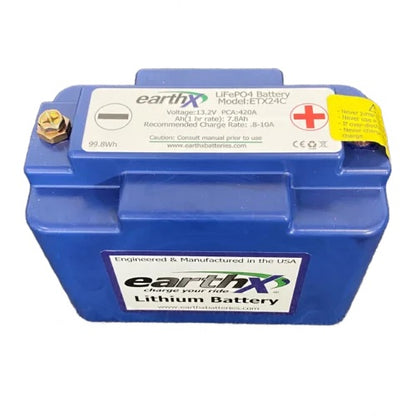 EarthX ETX24C Lithium Motorcycle and Powersports Battery