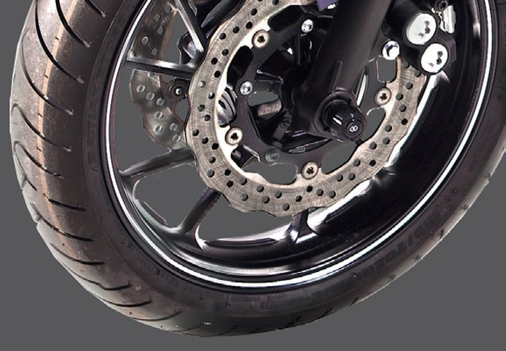 Gilles AP.GTA Front Axle Protectors for the Yamaha YZF-R3, FZ-07/MT-07, and XSR700