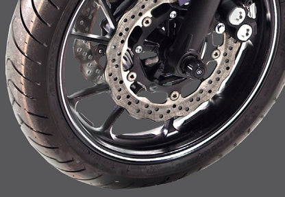 Gilles AP.GTA Front Axle Protectors for the Yamaha YZF-R3, FZ-07/MT-07, and XSR700