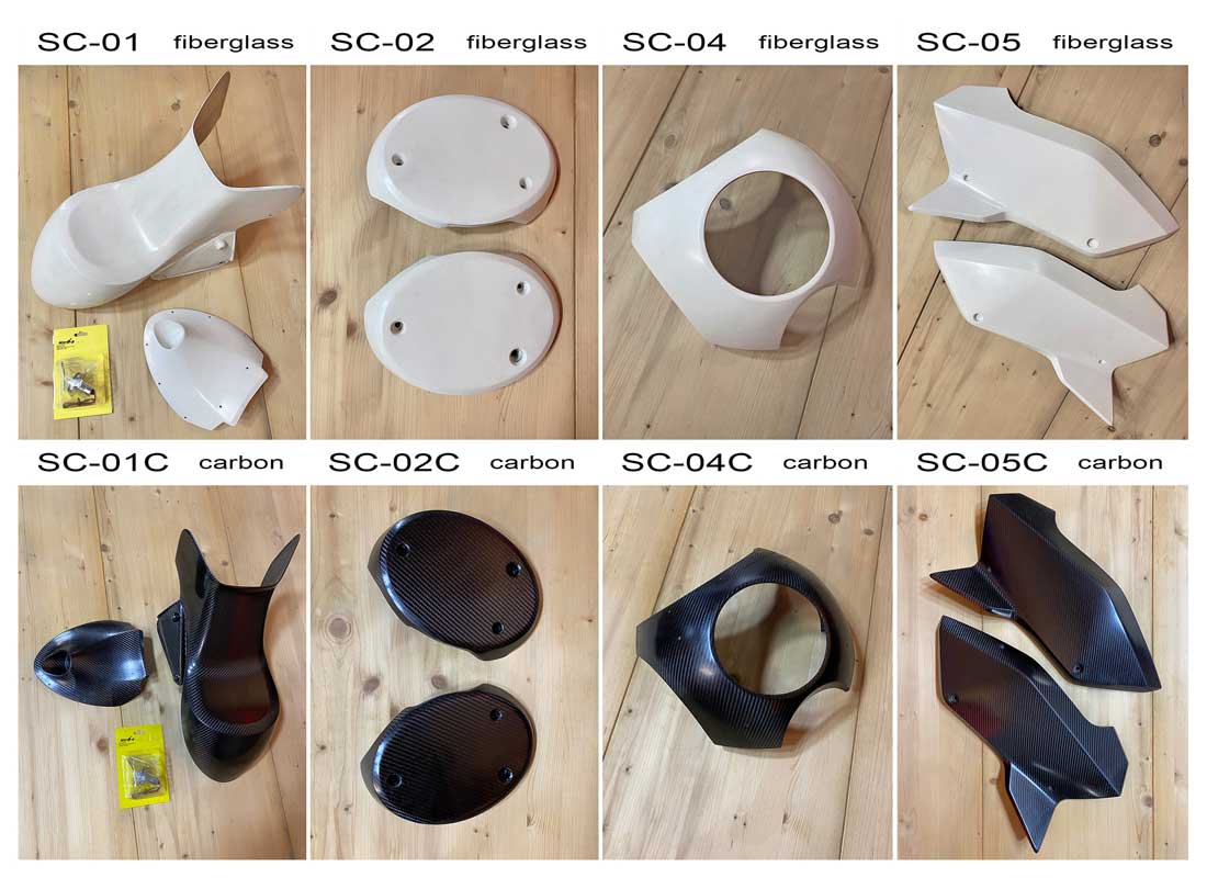 Paolo Tex Design SC-S2R Bodykits for Ducati Monster S2R 1000 (but will fit most Monsters from 02-08)