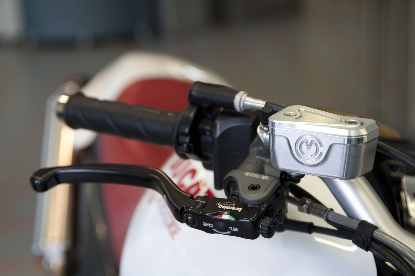 Motocorse Billet Aluminum Reservoirs For Brembo OE Semi Radial Brake Master Cylinders