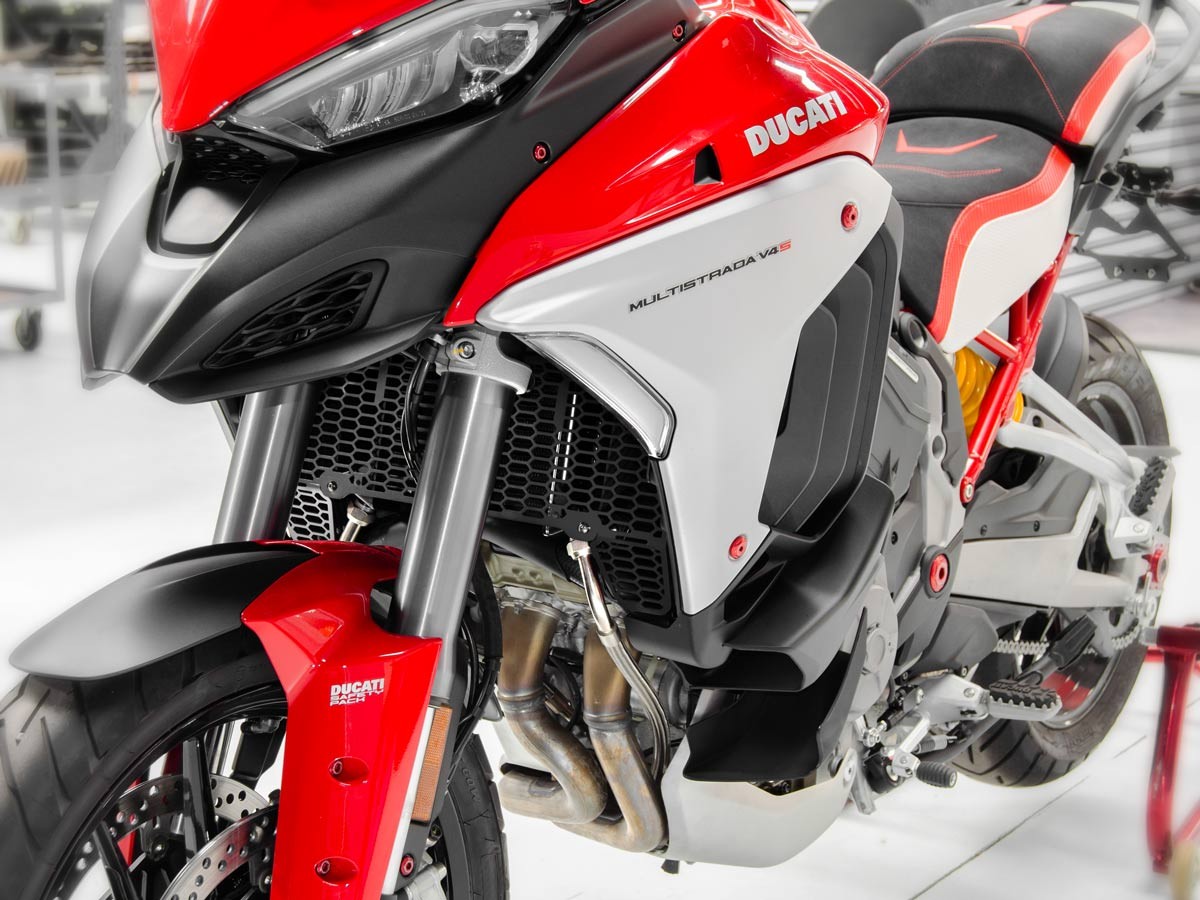 DBK Special Parts (Ducabike) Aluminum Radiator Guard for the Ducati Multistrada V4 / S / Sport