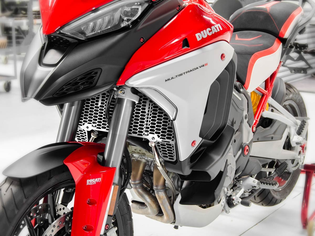 DBK Special Parts (Ducabike) Aluminum Radiator Guard for the Ducati Multistrada V4 / S / Sport
