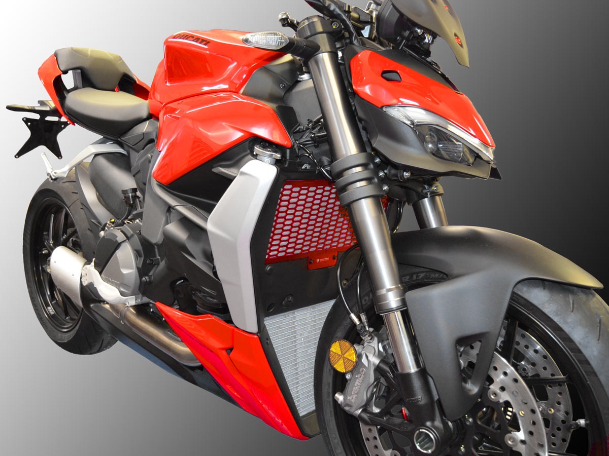 DBK Special Parts (Ducabike) Aluminum Upper Radiator Guard for the Ducati Streetfighter V2