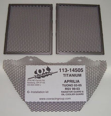 Cox Racing Radiator Guards for the Aprilia RSV Mille 1000 (99-03) and Tuono 1000 (03-05)