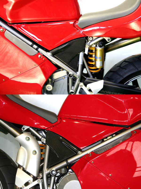 CARBONDRY - DUCATI 748 / 916 / 996 /998 CARBON FIBER HEAT SHIELD SIDE PROTECTORS