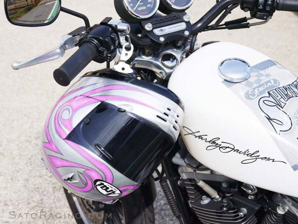 Sato Racing Helmet Lock for Harley Davidson - Handlebar mount (one inch bar diameter)
