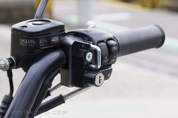 Sato Racing Helmet Lock for Harley Davidson - Handlebar mount (one inch bar diameter)