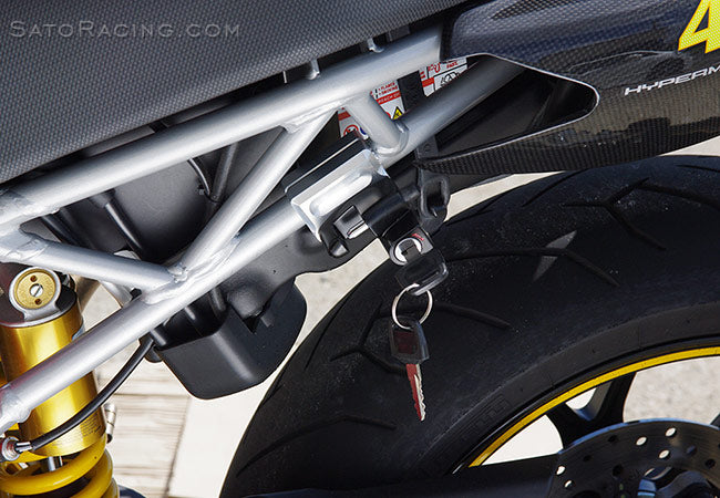 Sato Racing Helmet Lock for Ducati 1198 / 1098 / 848, Streetfighter and Hypermotard 1100 / 796
