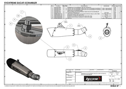 HP CORSE EVOXTREME Slip On For Ducati Scrambler 800