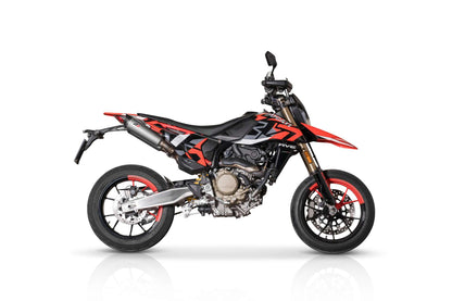 QD Exhaust Tricone Ti and Carbon & DARK MATTER Slip-ons for the Ducati Hypermotard 698 Mono