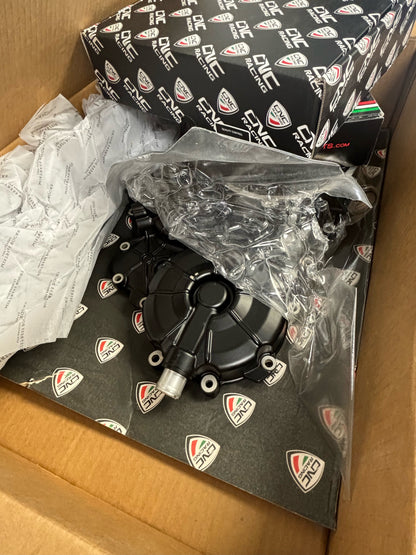 Magnesium Clutch Side Case Kit for Clear Wet Clutch Cover for the Ducati Multistrada / Diavel V4 - Shipping Damaged!