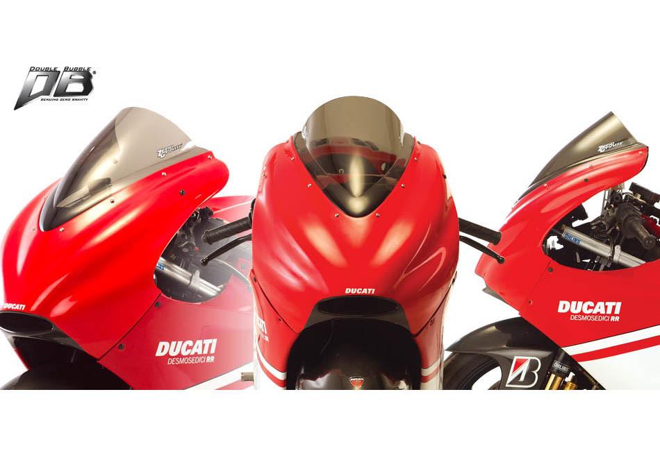 Zero Gravity Racing Windshields for the Ducati Desmosedici RR w/ Black Vinyl mask (2006-2010)