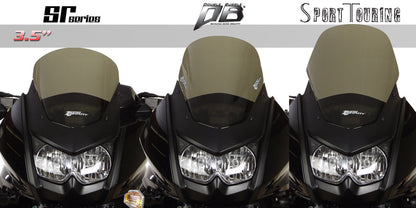 Zero Gravity Racing Windshields for the Kawasaki KLR 650 w/ Black Vinyl Mask(2008-2018)