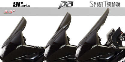 Zero Gravity Racing Windshields for the Kawasaki KLR 650 w/ Black Vinyl Mask(2008-2018)