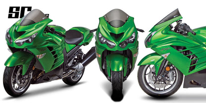 Zero Gravity Racing Windshields for the Kawasaki ZZR1400 (2006-2018), Kawasaki ZX-14/R (2006-2018)