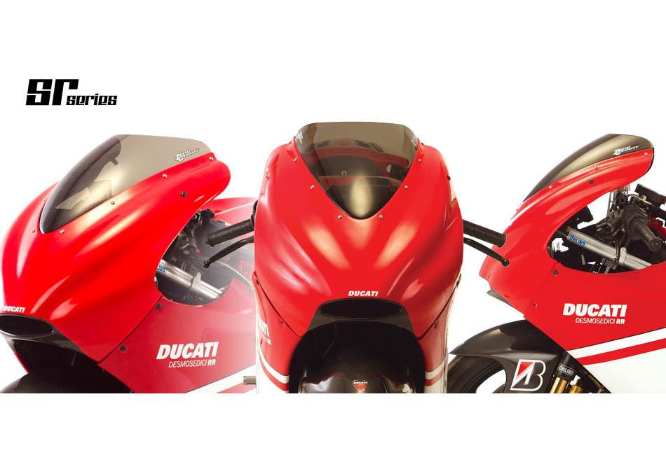 Zero Gravity Racing Windshields for the Ducati Desmosedici RR w/ Black Vinyl mask (2006-2010)