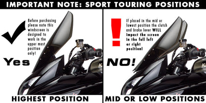 Zero Gravity Racing Windshields for the Kawasaki Ninja 1000 / Z1000SX (2011-2016)