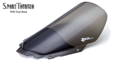 Zero Gravity Racing Windshields for the Kawasaki KLR 650 w/ Black Vinyl Mask(2008-2018)
