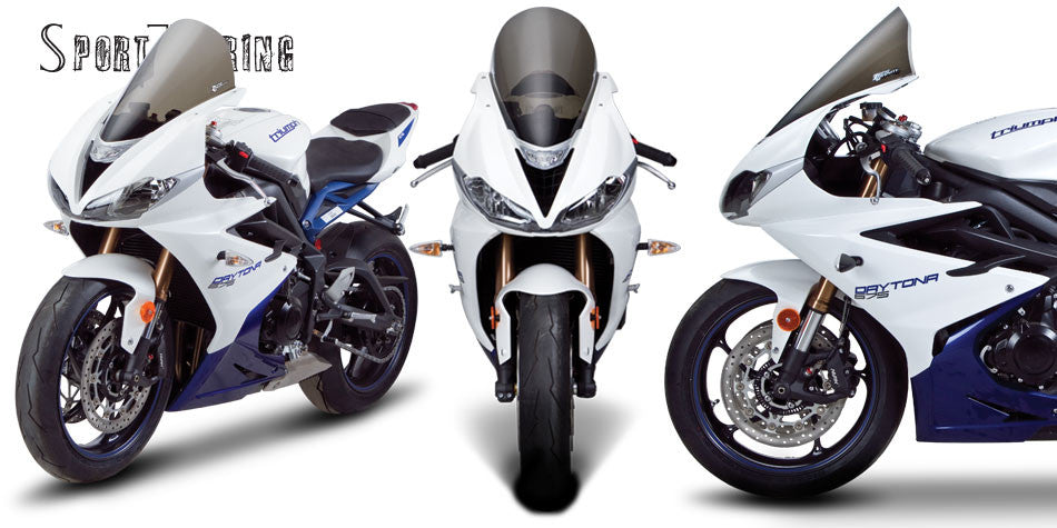 Zero Gravity Racing Windshields for the Triumph Daytona 675 /R (13-18) and Moto2 765 (2020+) w/ Black Vinyl Mask