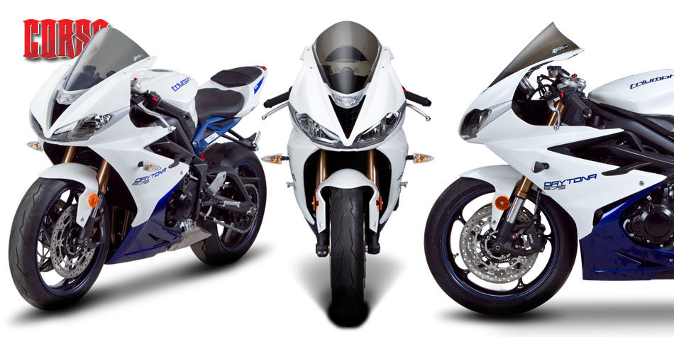 Zero Gravity Racing Windshields for the Triumph Daytona 675 /R (13-18) and Moto2 765 (2020+) w/ Black Vinyl Mask