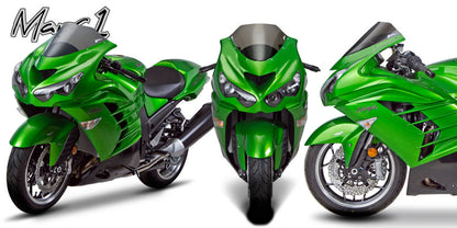 Zero Gravity Racing Windshields for the Kawasaki ZZR1400 (2006-2018), Kawasaki ZX-14/R (2006-2018)