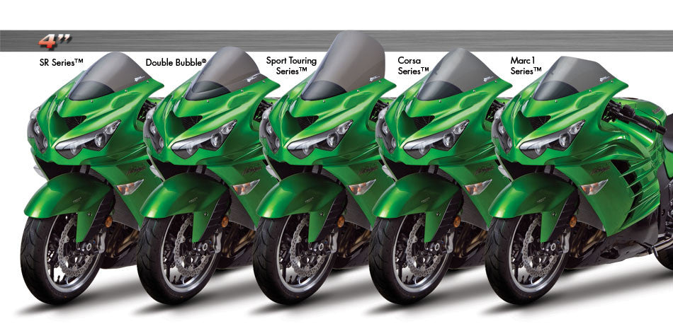 Zero Gravity Racing Windshields for the Kawasaki ZZR1400 (2006-2018), Kawasaki ZX-14/R (2006-2018)