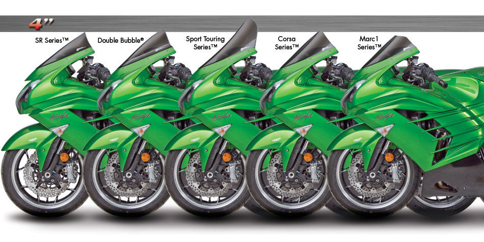Zero Gravity Racing Windshields for the Kawasaki ZZR1400 (2006-2018), Kawasaki ZX-14/R (2006-2018)