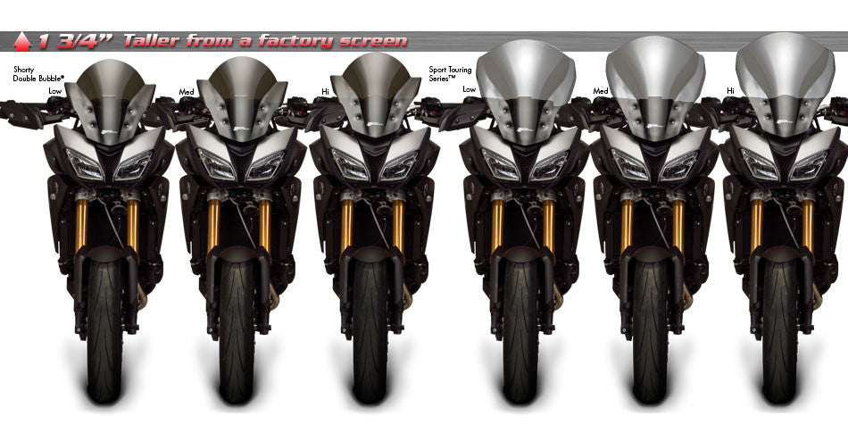 Zero Gravity Racing Windshields for the Yamaha FJ-09 Special Color "43" Lt Gray Tint  (2015-2016)