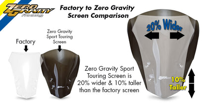 Zero Gravity Racing Windshields for the Yamaha FJ-09 Special Color "43" Lt Gray Tint  (2015-2016)