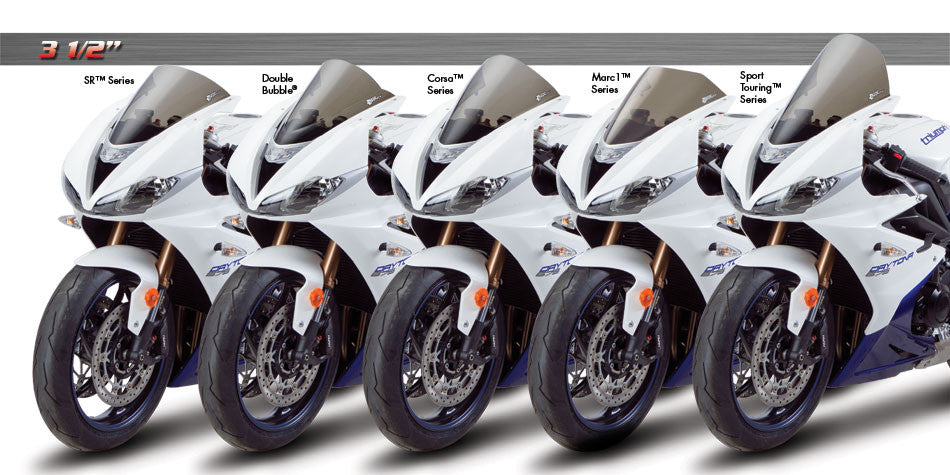 Zero Gravity Racing Windshields for the Triumph Daytona 675 /R (13-18) and Moto2 765 (2020+) w/ Black Vinyl Mask
