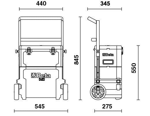 Beta Tools Model C42  S-Two-Module Tool Trolley
