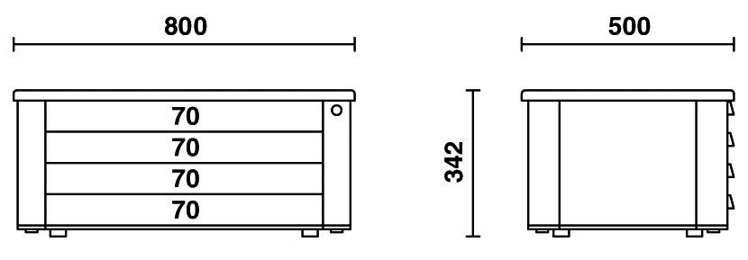 Beta Tools Model C39T  O-Portable Tool Chest 4 Drawers Orange