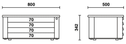 Beta Tools Model C39T  O-Portable Tool Chest 4 Drawers Orange