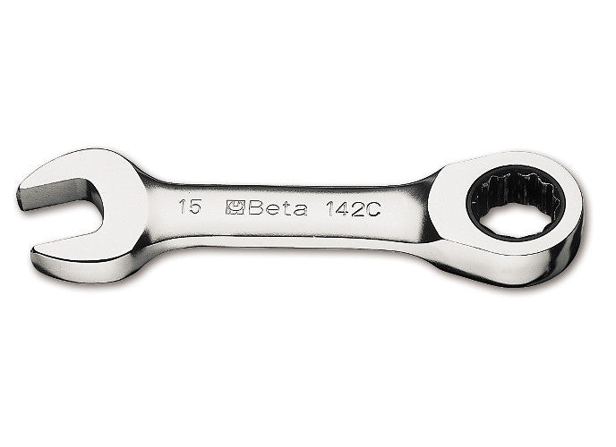 Beta Tools Model 142  C10x10mm-Ratcheting Combination Wrenches Straight Short