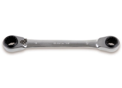 Beta Tools Model 192  16-19-Ratcheting Flat Bi-Hexagon Ring Wrenches