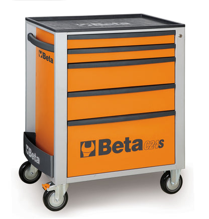 Beta Tools Model C24S  5/O-Mobile Roller Cab 5 Drawers Orange