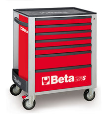Beta Tools Model C24S  7/R-Mobile Roller Cab 7 Drawers Red