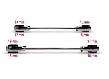 Beta Tools Model 192  8-13-Ratcheting Flat Bi-Hexagon Ring Wrenches