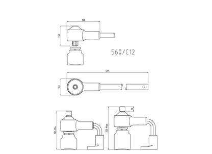Beta Tools Model 560  C12-560/12 + Accessoriesin Plastic Case