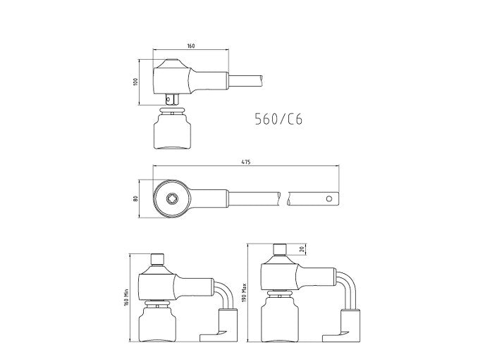 Beta Tools Model 560  C6-560/6 + Accessories in Plastic Case