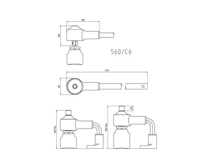 Beta Tools Model 560  C6-560/6 + Accessories in Plastic Case