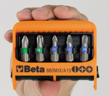 Beta Tools Model 860  Mix/A10-10 Bits in Plastic Case