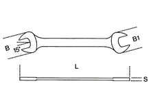 Beta Tools Model 55  16x17mm-Double Open End Wrenches Bright