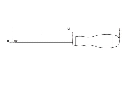 Beta Tools Model 1202  9.5X200mm-Screwdrivers Cross Head Philips