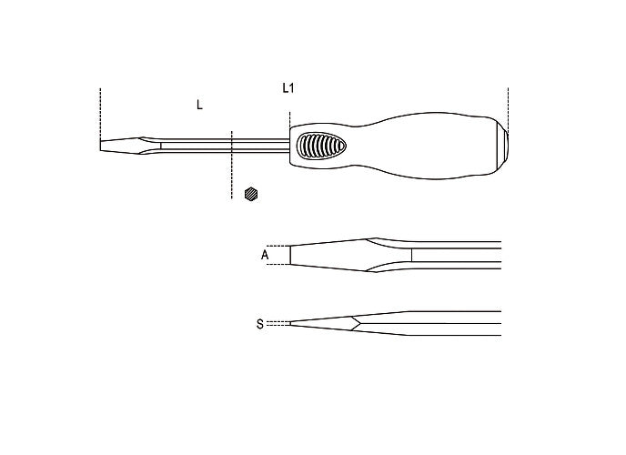 Beta Tools Model 1241  6.5X125mm-Screwdrivers Steel Head