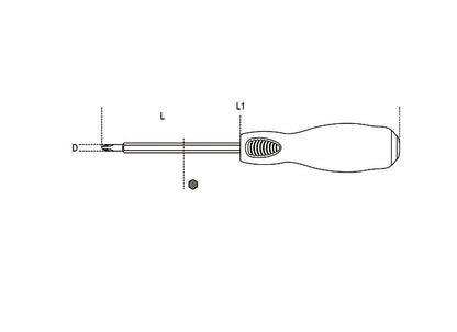 Beta Tools Model 1242  Ph3mm-Screwdrivers Steel Head for Cross