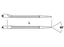 Beta Tools Model 963  Pry Bar with Pointed-Flat Bent Ends