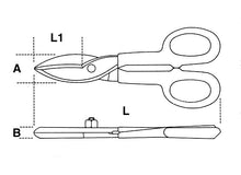 Beta Tools Model 1112  300-Tin Snips Straight Wide Blades
